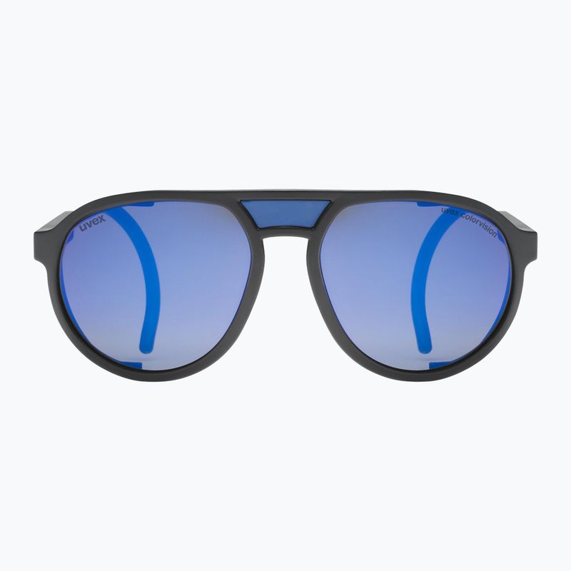 Occhiali da sole UVEX Mtn Classic CV nero opaco/blu specchiato 2