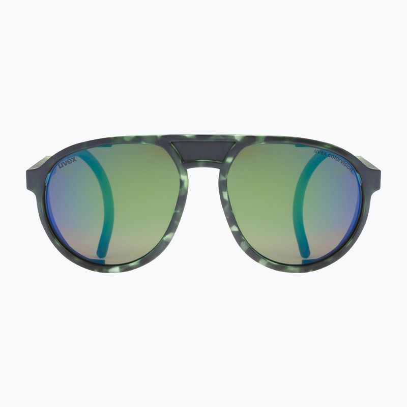 Occhiali da sole UVEX Mtn Classic CV verde opaco tartaruga/verde specchio 2