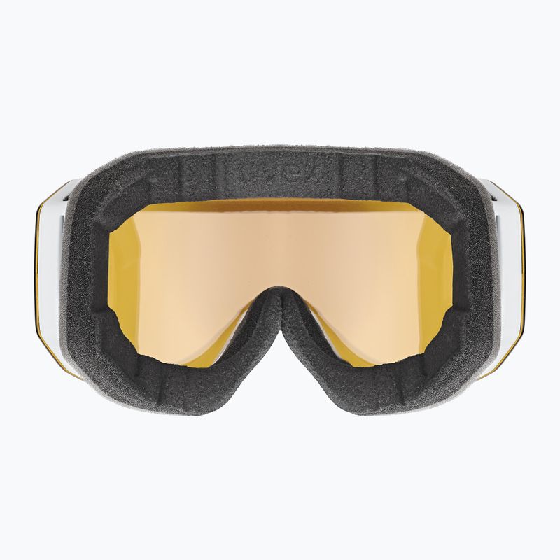 UVEX Evidnt Attract CV occhiali da sci bianco opaco/argento specchiato/giallo contrastato/chiaro 3
