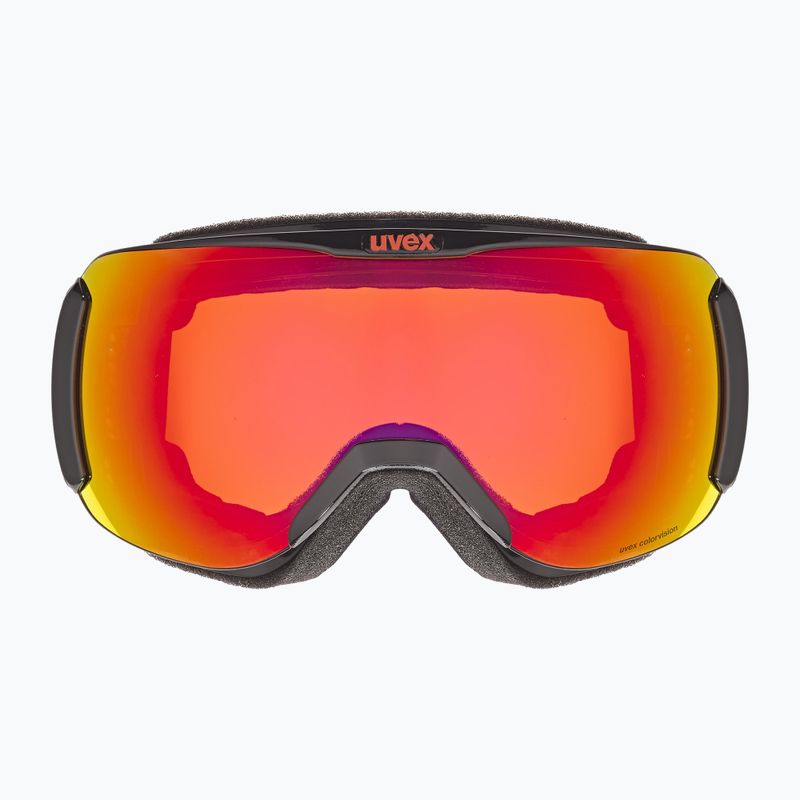 UVEX Downhill 2100 CV occhiali da sci nero lucido/specchio scarlatto/colore arancione 6