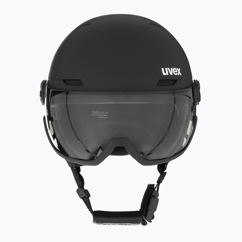 Casco da sci UVEX Wanted Visor Pro V nero opaco/variomatc fumo 2