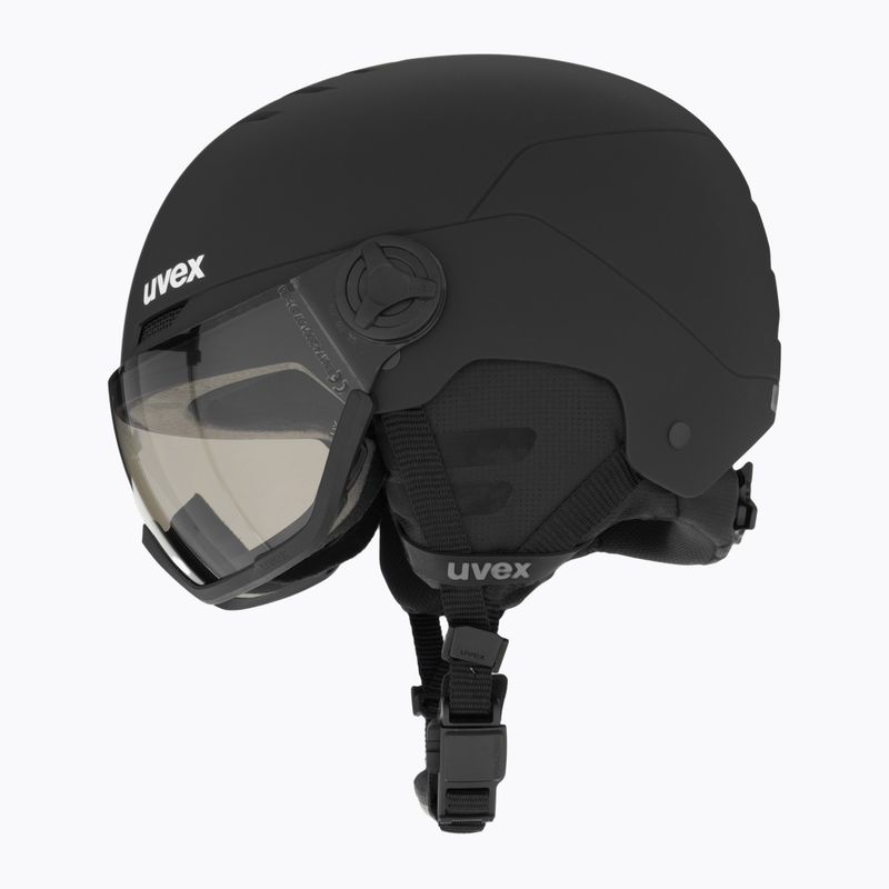 Casco da sci UVEX Wanted Visor Pro V nero opaco/variomatc fumo 5