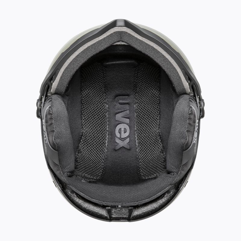 Casco da sci UVEX Wanted Visor Pro V nero opaco/variomatc fumo 10