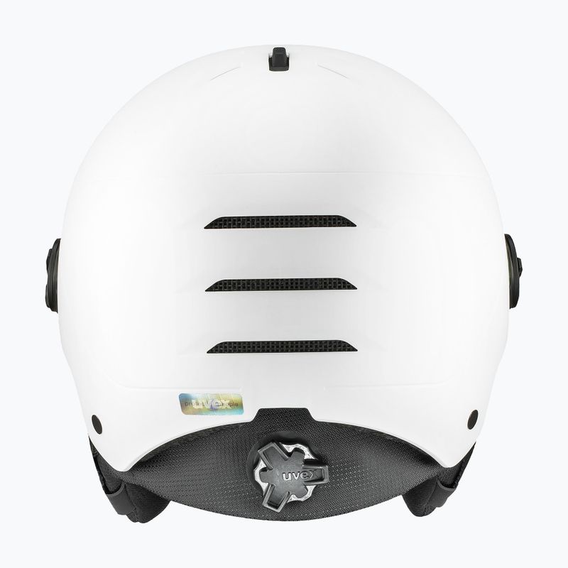 Casco da sci UVEX Wanted Visor Pro V bianco opaco/variomatc fumo 8