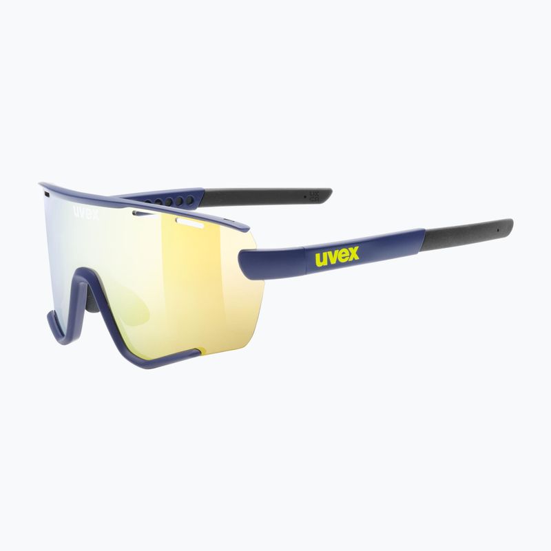 UVEX Sportstyle 236 Set di occhiali da sole blu opaco/giallo specchiato/chiaro