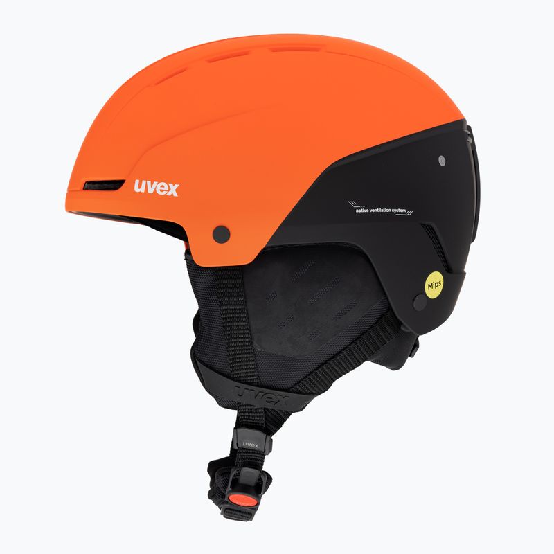 Casco da sci UVEX Stance Mips rosso feroce/nero opaco 5