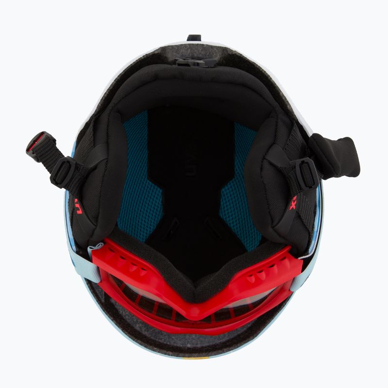 Casco da sci per bambini UVEX Viti Set + occhiali Speedy Pro azzurro birdy/lasergold lite 5