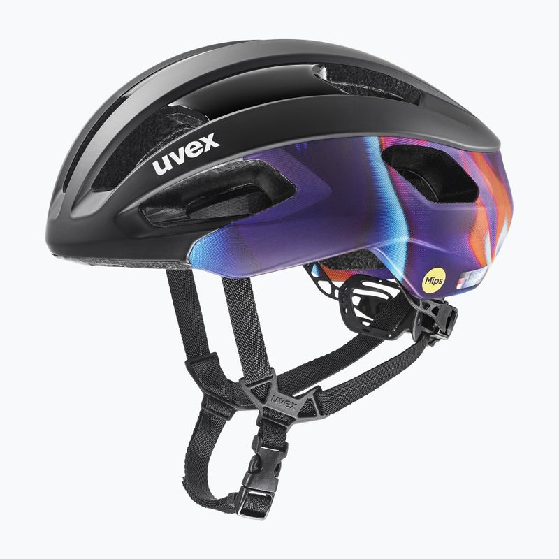 Casco da bici UVEX Rise Pro MIPS nero/galaxy opaco 6