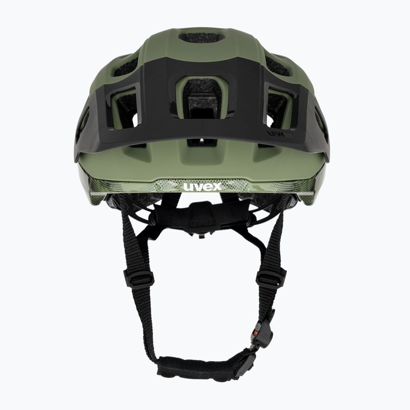 Casco da bici UVEX React MIPS verde muschio/nero opaco 2
