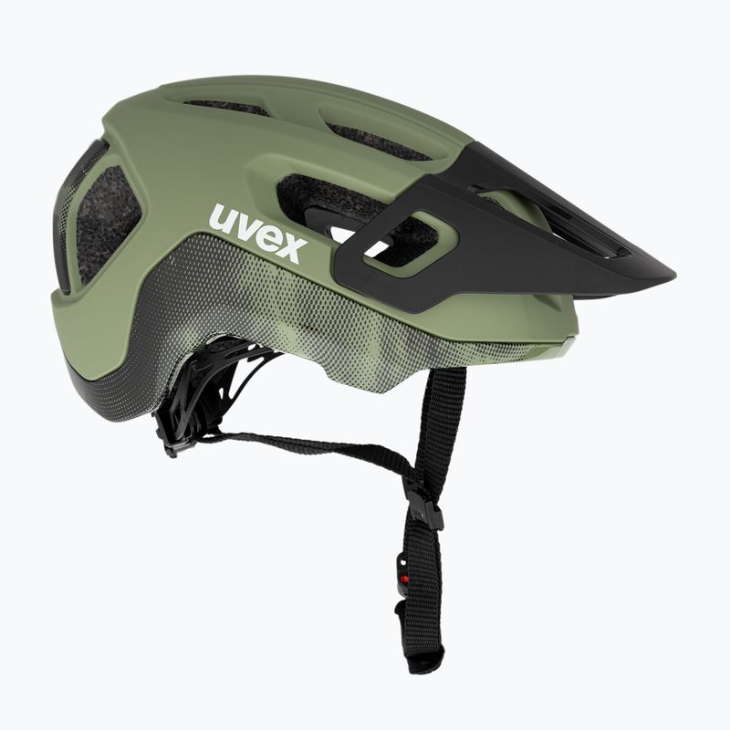 Casco da bici UVEX React MIPS verde muschio/nero opaco 4