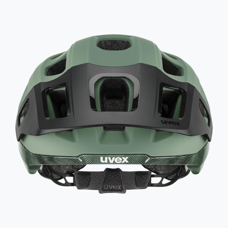 Casco da bici UVEX React MIPS verde muschio/nero opaco 7