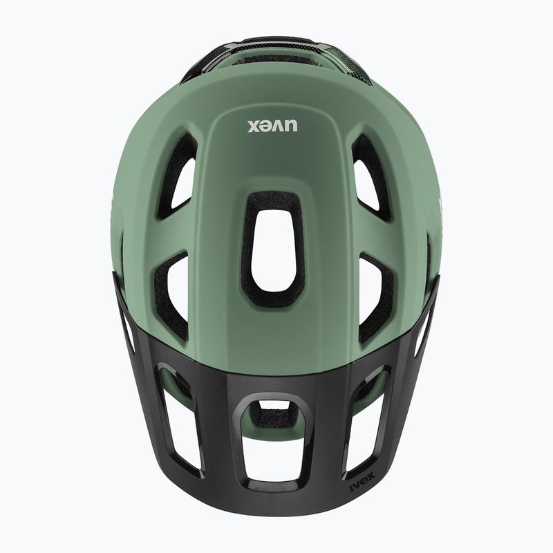 Casco da bici UVEX React MIPS verde muschio/nero opaco 8