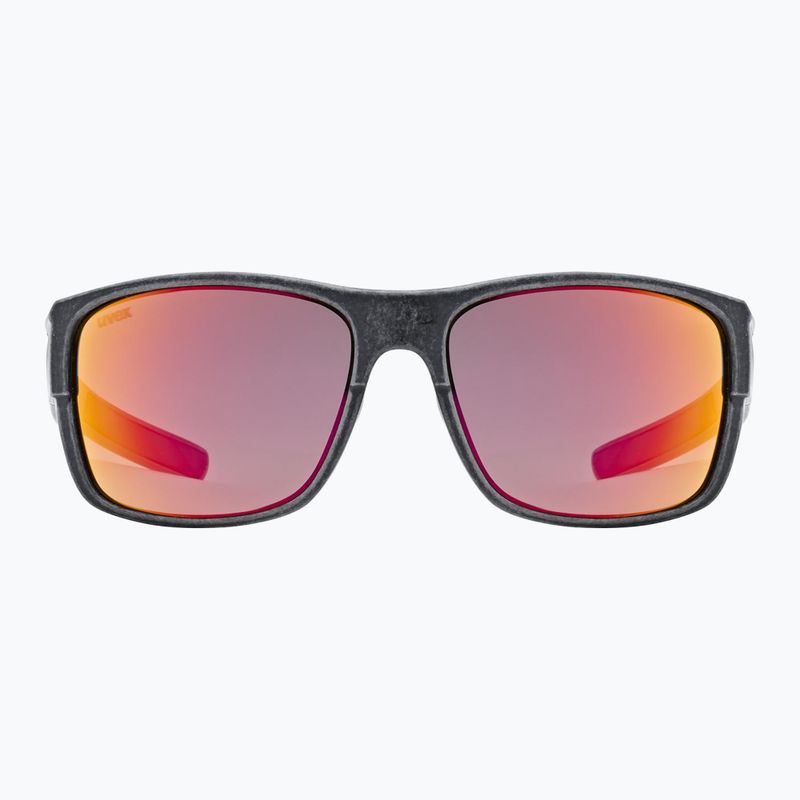 Occhiali da sole UVEX Esntl Urban nero opaco/rosso specchiato 2
