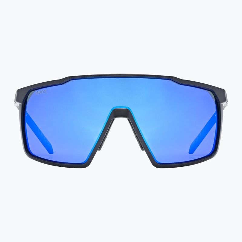 Occhiali da sole UVEX Mtn Perform S nero opaco/blu specchiato 2