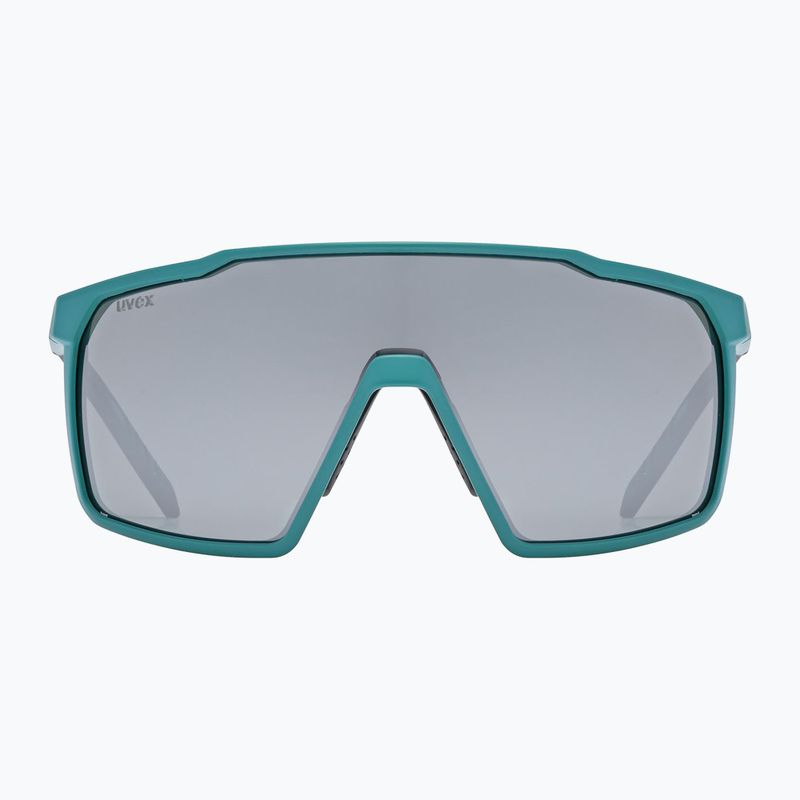 Occhiali da sole UVEX Mtn Perform S, opaco verde acqua/argento specchiante 2