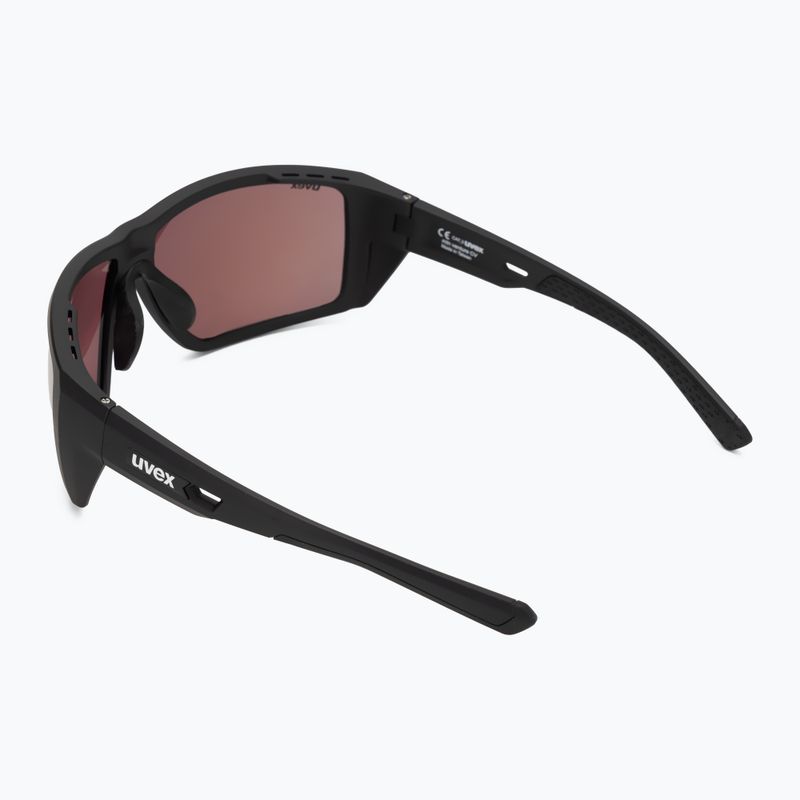 Occhiali da sole UVEX Mtn Venture CV nero opaco/rosa specchiato 2