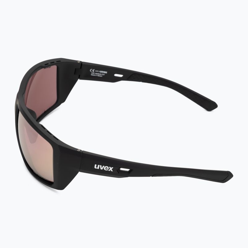 Occhiali da sole UVEX Mtn Venture CV nero opaco/rosa specchiato 4