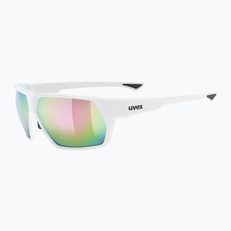 Occhiali da sole UVEX Sportstyle 238 bianco opaco/rosa specchiato