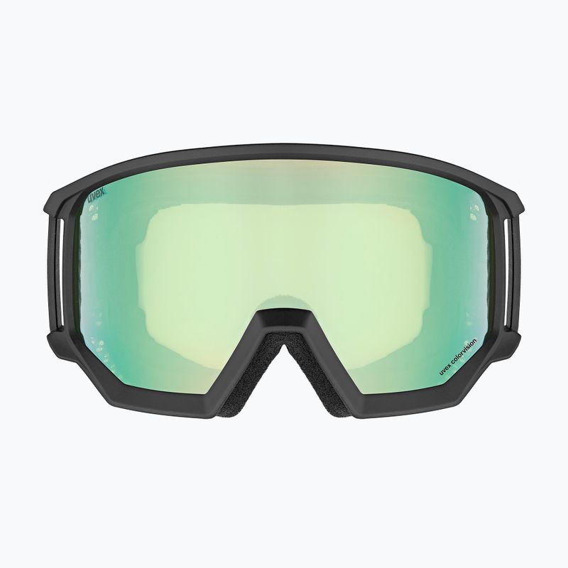 Maschera da sci UVEX Athletic CV black matt/mirror opal colorvision yellow 2