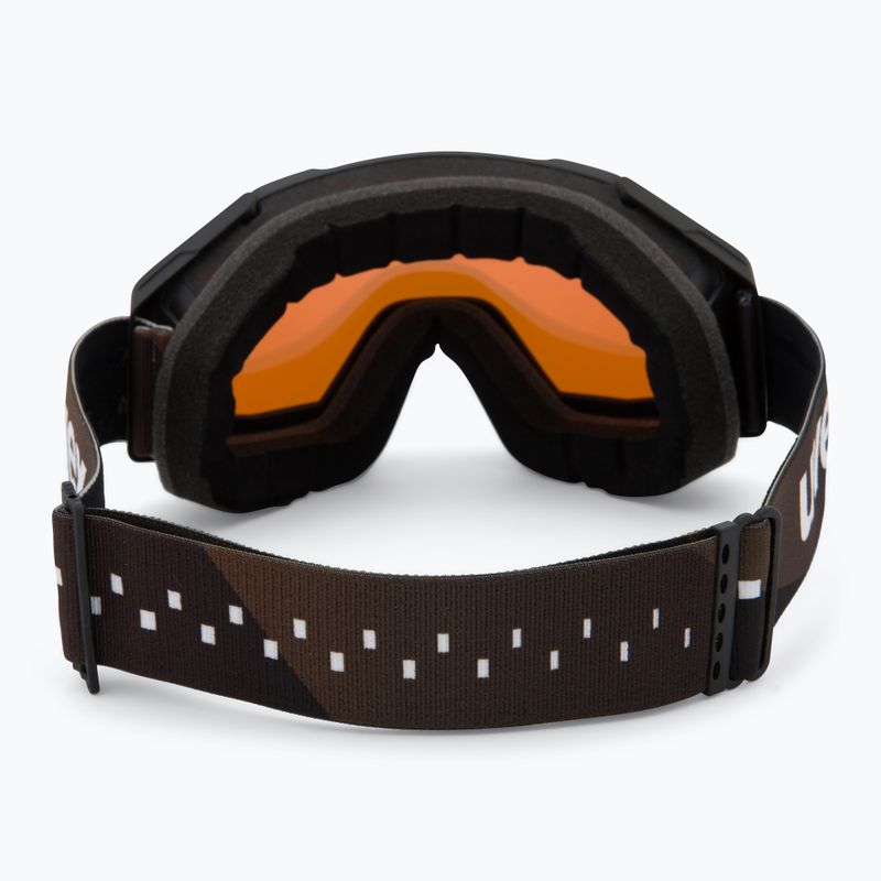 UVEX occhiali da sci Gravity FM nero opaco/specchio oro arancio chiaro 3
