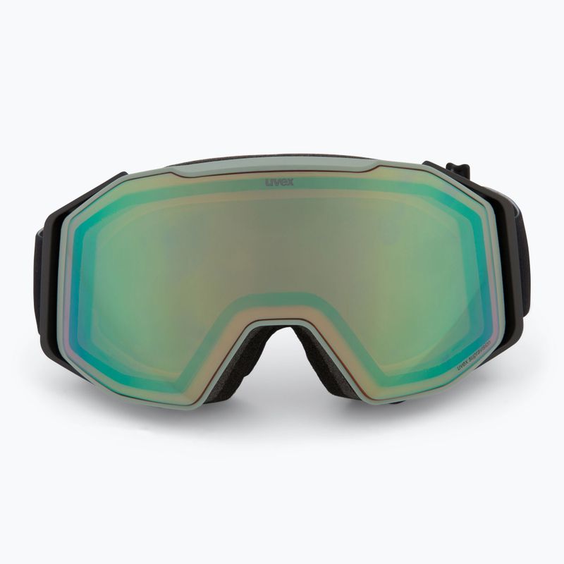 UVEX occhiali da sci Gravity FM verde acido opaco/specchio opale arancione chiaro 2