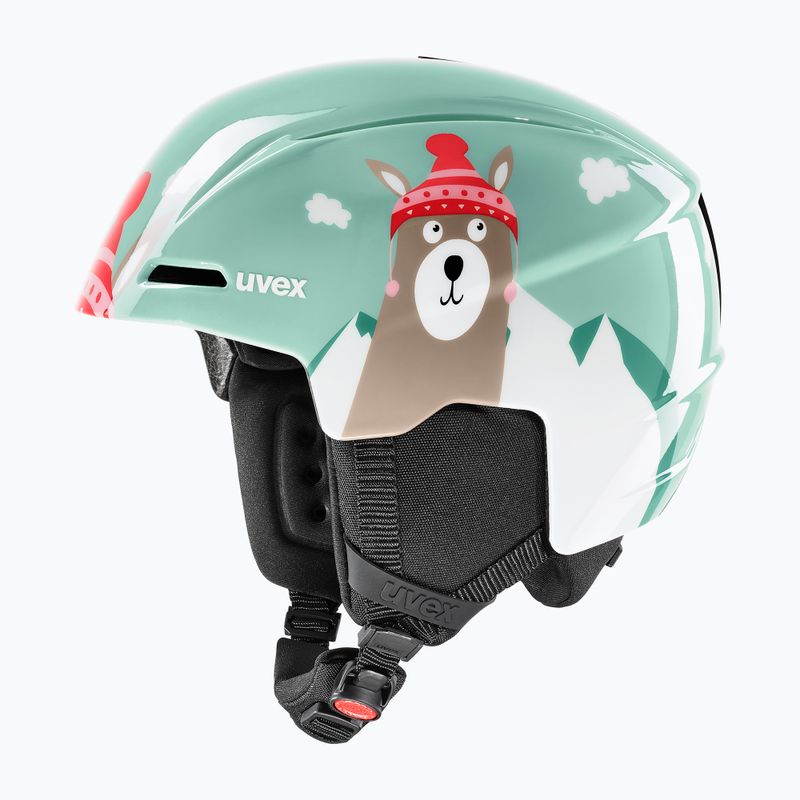 Casco da sci per bambini UVEX Viti Jr jade camel