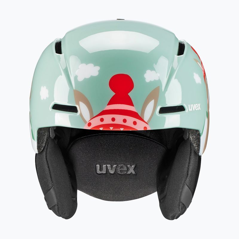 Casco da sci per bambini UVEX Viti Jr jade camel 2