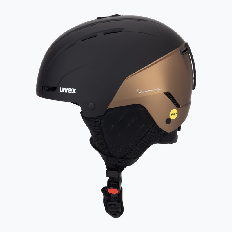 Casco da sci UVEX Stance MIPS nero/marrone opaco 3