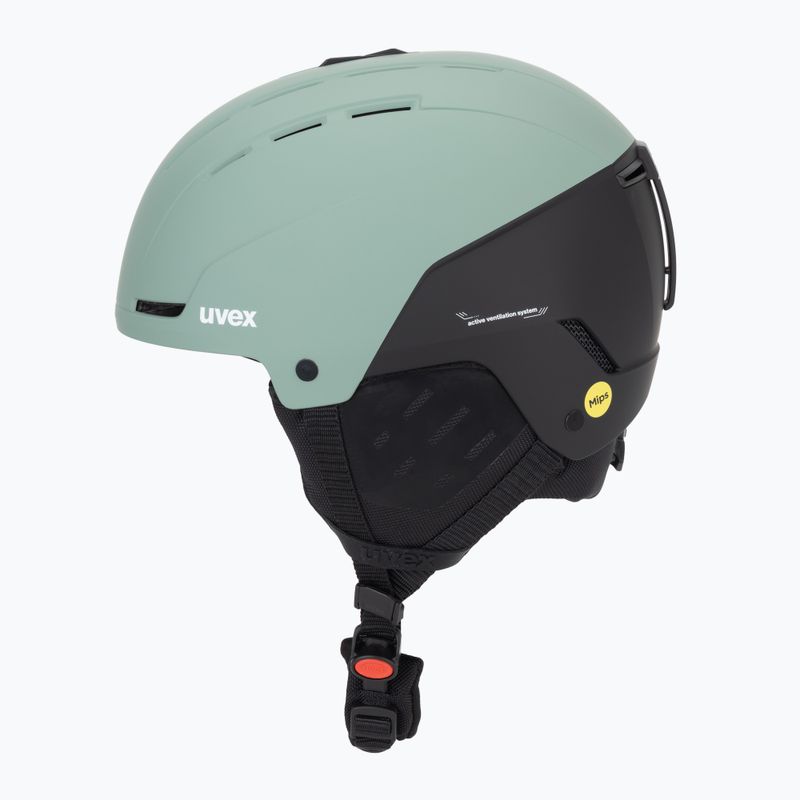 Casco da sci UVEX Stance MIPS verde ossido/nero opaco 3