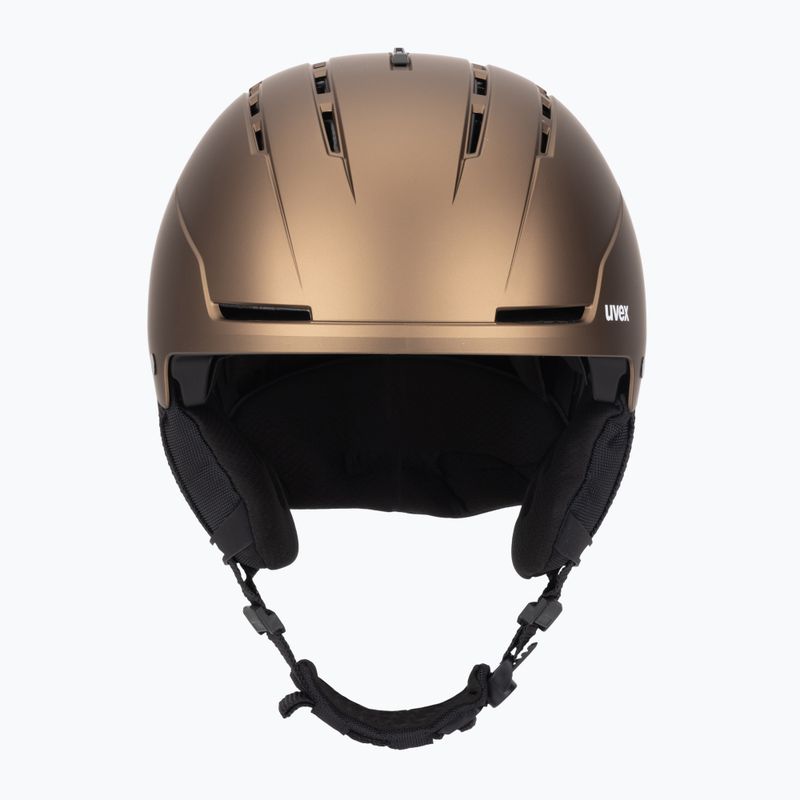 Casco da sci UVEX Stance marrone/nero opaco 2