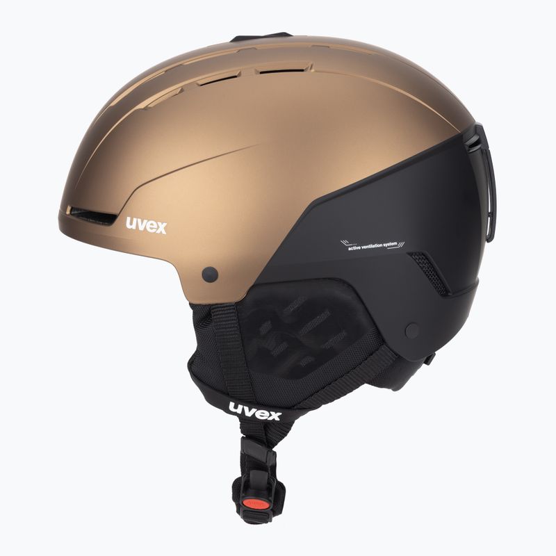 Casco da sci UVEX Stance marrone/nero opaco 3