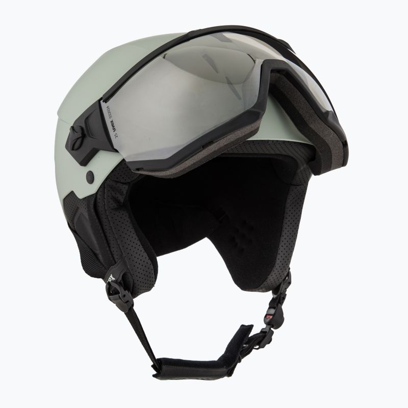 Casco da sci UVEX Instinct Visor verde ossido opaco/argento specchiato/fumo 10
