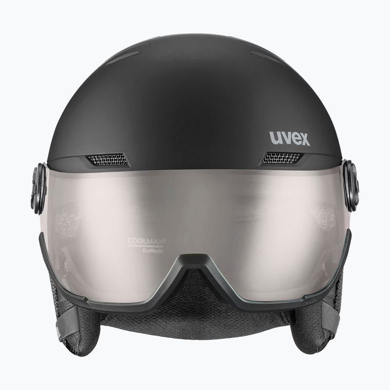 Casco da sci UVEX Wanted Visor Pro V black/silver matt 2