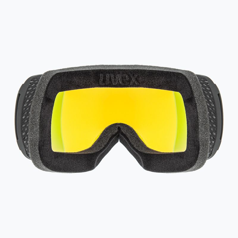 UVEX Downhill 2100 CV occhiali da sci nero opaco/specchio arancione giallo 3