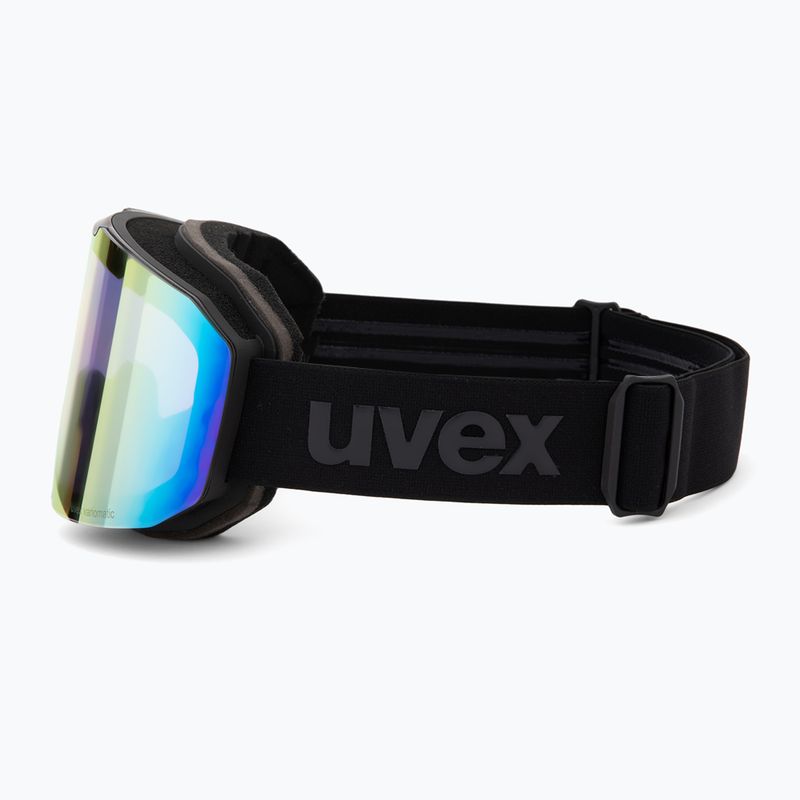 UVEX Evidnt Attract V + custodia nero opaco/specchio arcobaleno chiaro 5