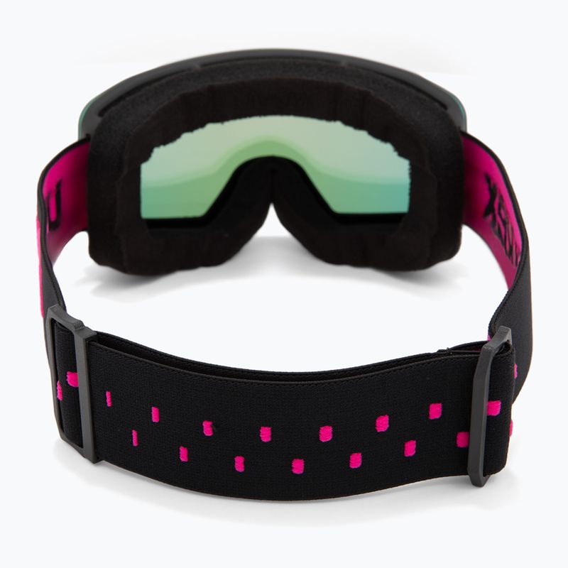 UVEX occhiali da sci per bambini Pwdr FM nero opaco/specchio rosa verde chiaro 3