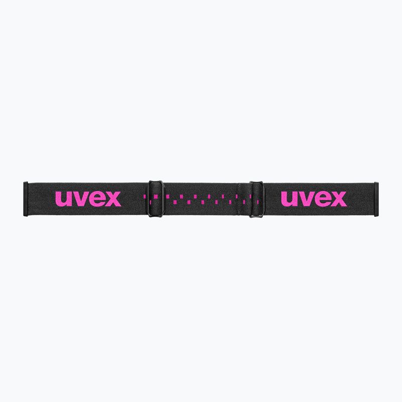 UVEX occhiali da sci per bambini Pwdr FM nero opaco/specchio rosa verde chiaro 4