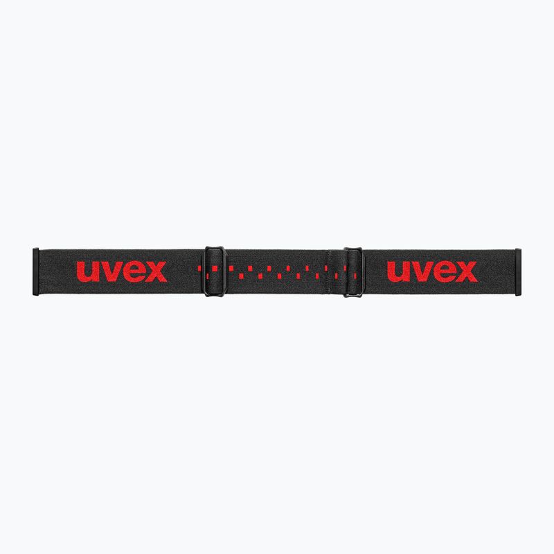 UVEX occhiali da sci per bambini Pwdr FM nero opaco/rosso specchiato arancione chiaro 4