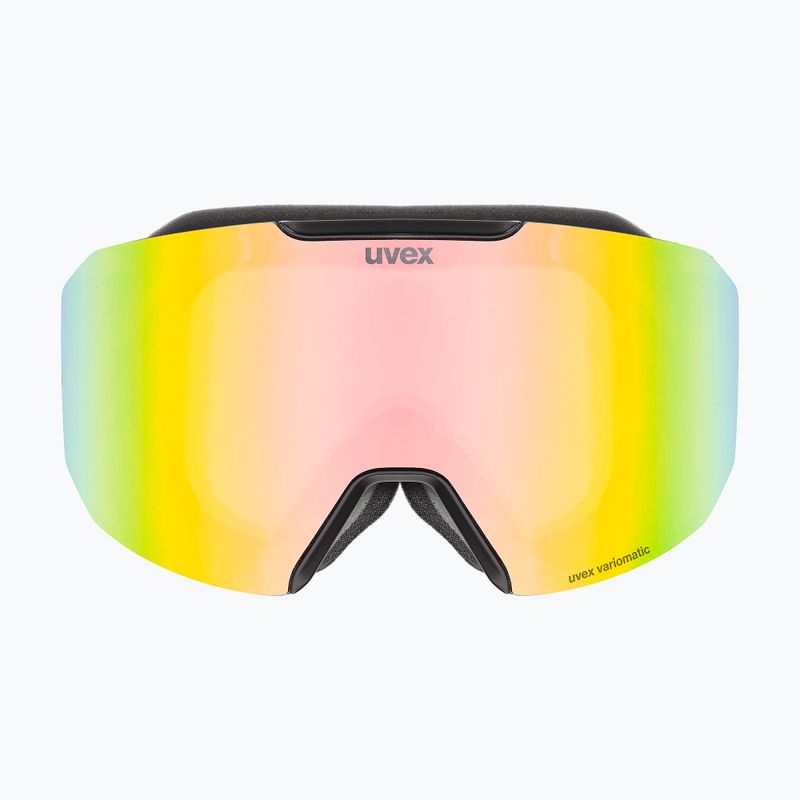 Occhiali da sci UVEX Evidntract S V + custodia nero opaco/specchio arcobaleno chiaro 7