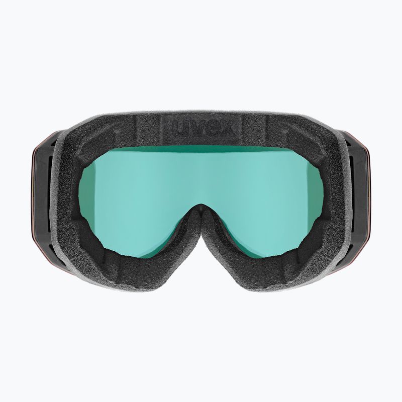 Occhiali da sci UVEX Evidntract S V + custodia nero opaco/specchio arcobaleno chiaro 8