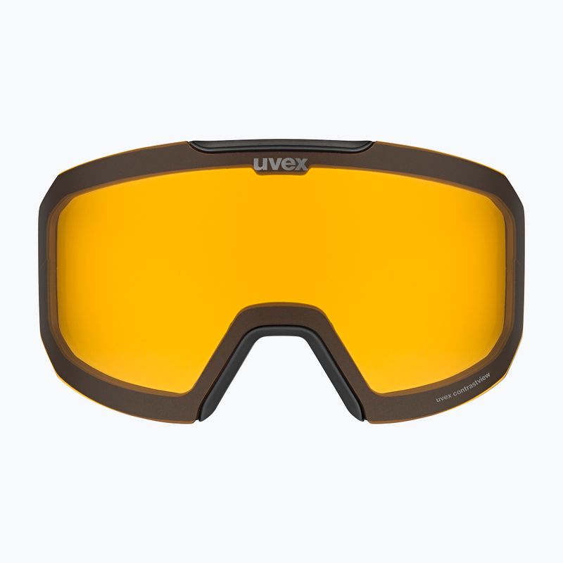 Occhiali da sci UVEX Evidntract S V + custodia nero opaco/specchio arcobaleno chiaro 9
