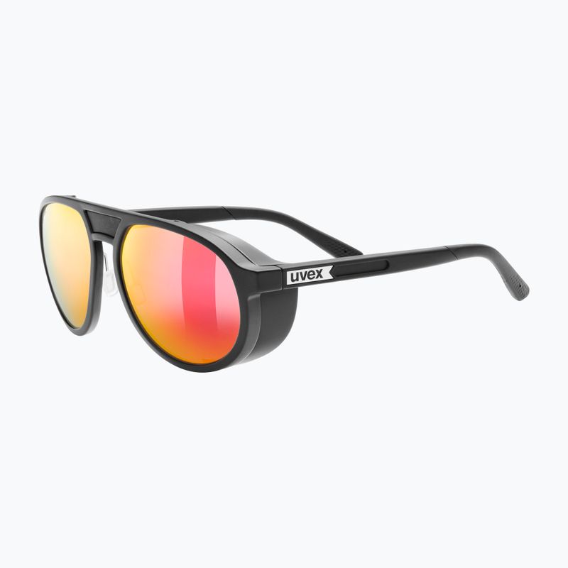 Occhiali da sole UVEX MTN Classic Pure nero opaco/rosso specchio