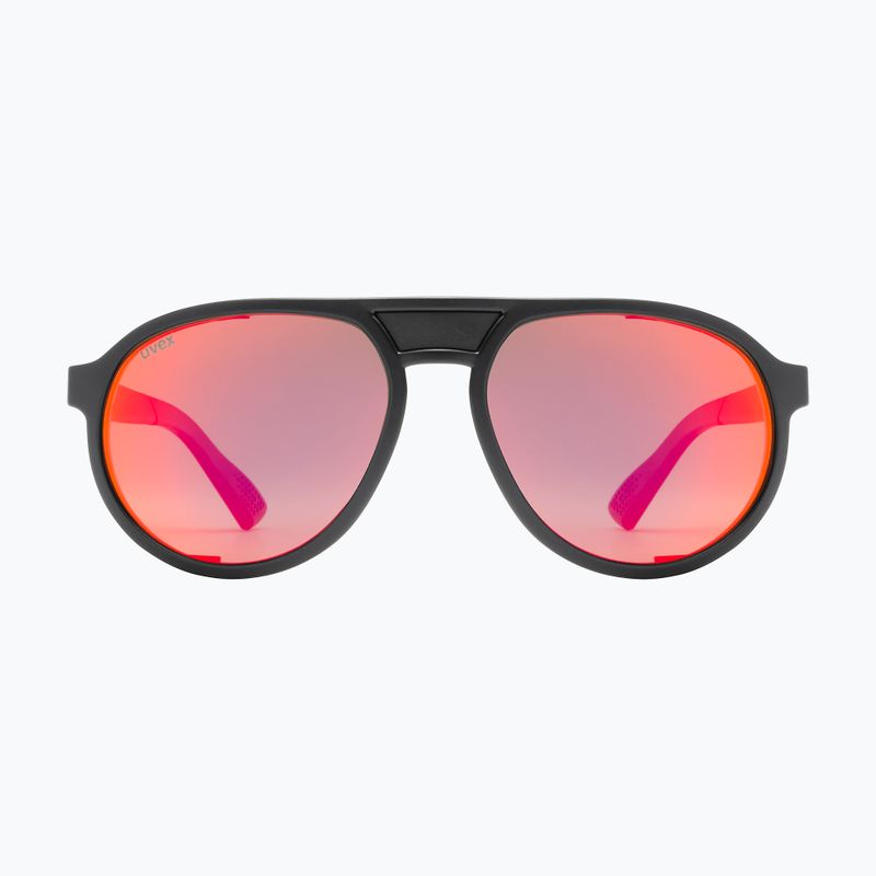 Occhiali da sole UVEX MTN Classic Pure nero opaco/rosso specchio 2