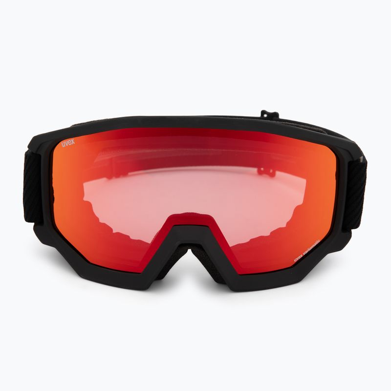 Maschera da sci UVEX Athletic V black matt/red-clear 2