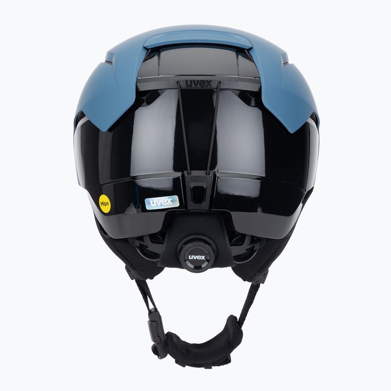 Casco da sci UVEX Levitate MIPS blu pietra/nero opaco 4