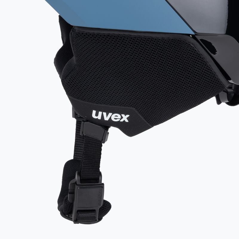 Casco da sci UVEX Levitate MIPS blu pietra/nero opaco 7