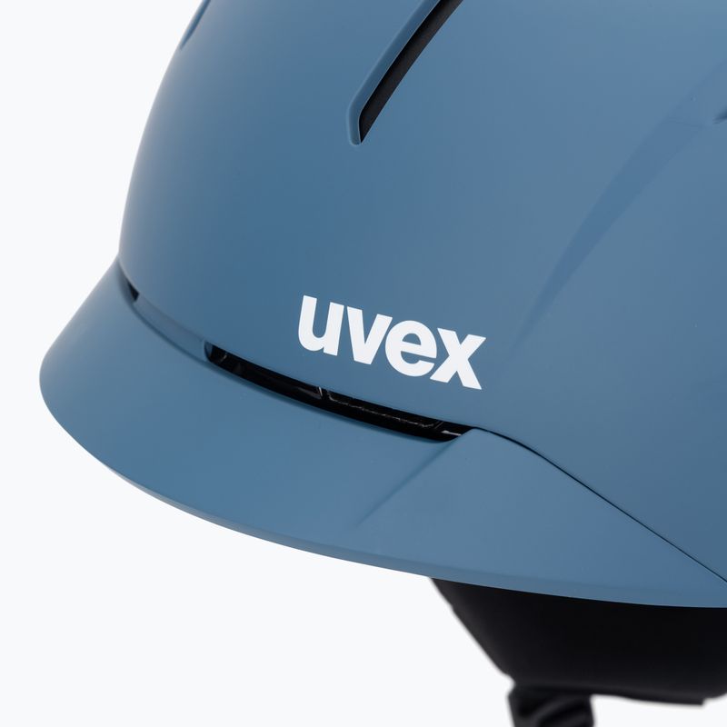 Casco da sci UVEX Levitate MIPS blu pietra/nero opaco 8