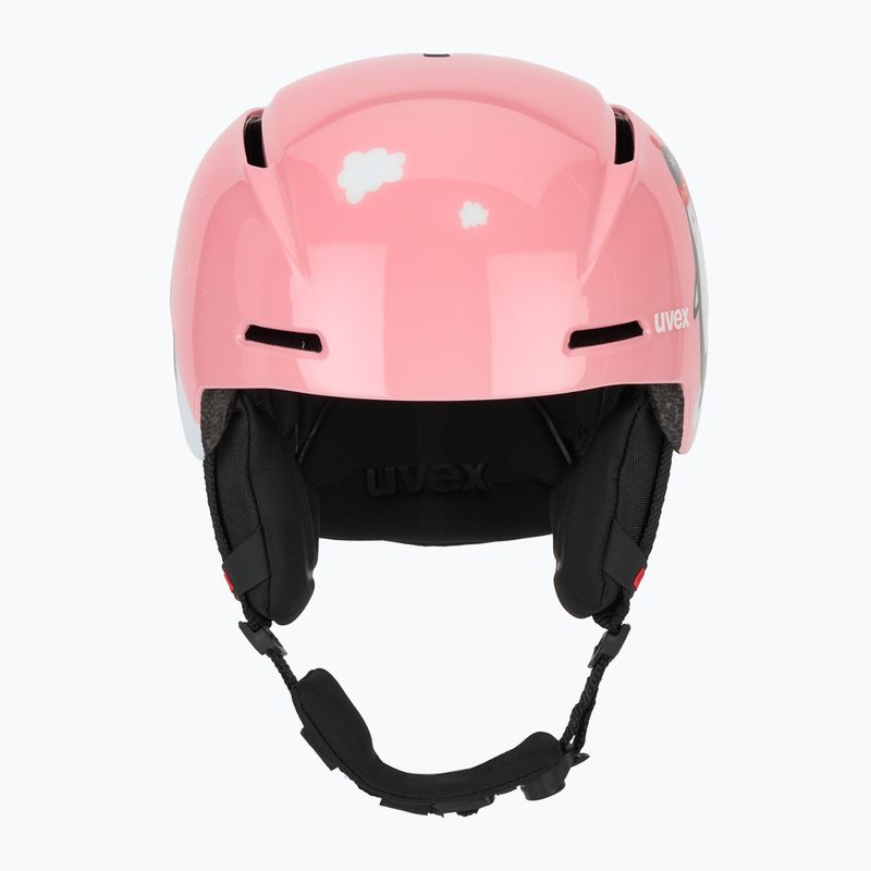 Casco da sci per bambini UVEX Viti Set + occhiali Speedy Pro rosa pinguino/lasergold lite 2