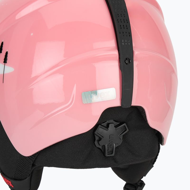 Casco da sci per bambini UVEX Viti Set + occhiali Speedy Pro rosa pinguino/lasergold lite 8