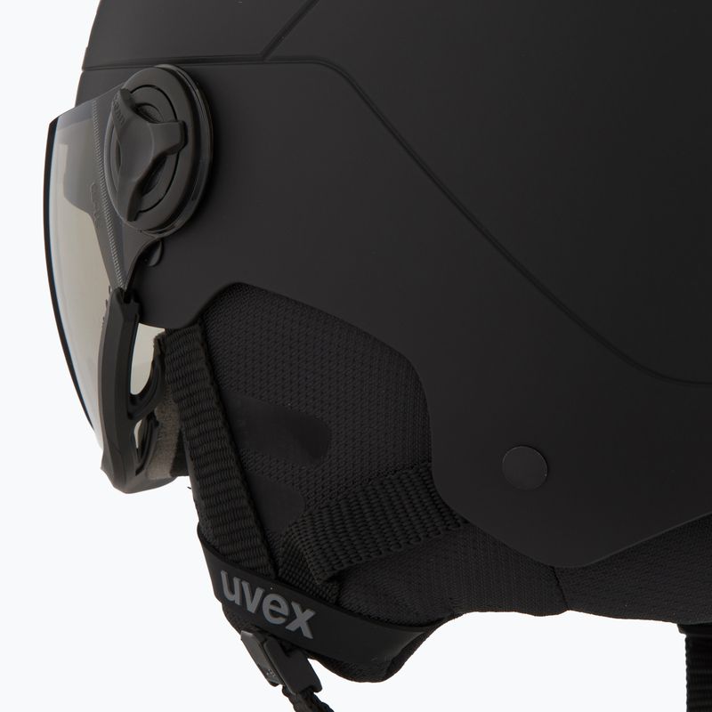 Casco da sci UVEX Wanted Visor Pro V nero opaco 8
